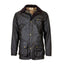 waxed cotton duck hunting jacket with old school camo