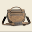 waxed canvas and leather hunting cartridge bag