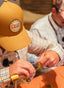 Shot Shell Hat front patch detail on DECOY adjustable sporting hat