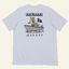 DECOY x Privateer T-Shirt light blue colorway rear view on cream background