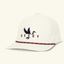 DECOY Takeoff Rope Hat cream colorway with DECOY duck embroidery on cream background