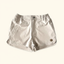 DECOY Ladies Tidal Shorts khaki colorway front view with DECOY duck patch on cream background