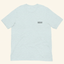 DECOY x Privateer T-Shirt heather prism ice blue colorway front view on cream background