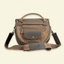 Gentleman's Ditty Bag leather lid with antique brass buckle and front snap pouch