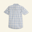 DECOY Inshore Shirt blue colorway rear view on cream background