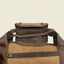 DECOY Wingshooter's Waxed Floating Case detail view with leather handle and antique brass zipper