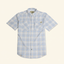 DECOY Inshore Shirt blue colorway front view on cream background