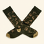 DECOY Icon Socks olive green colorway on cream background