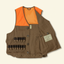 Game Vest blaze-orange mesh back and lower canvas band
