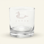 DECOY Logo whiskey rocks glass back