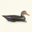 antique wood black duck decoy urn