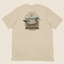 DECOY Greenhead T-Shirt heather dust colorway rear view with Greenhead mallard duck graphic on warm cream background