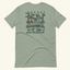 DECOY Duck Production T-Shirt sage green colorway rear view on cream background