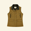 Women's South Creek Quilted Vest front view with double-pull YKK® zipper and corduroy pocket trim