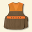 Game Vest khaki canvas body with blaze-orange chest yoke