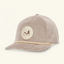 DECOY Corduroy Rope Hat tan colorway with round DECOY patch and cream rope accent on cream background