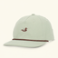 DECOY Logo Rope Hat sage green colorway with duck logo embroidery on cream background