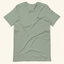DECOY Duck Production T-Shirt sage green colorway front view on cream background