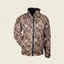 Core Sound Shell Weight Jacket FrogSkin Camo front view with full-zip closure