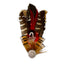 Ladies sporting fedora hat feather decoration