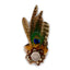 Ladies sporting fedora hat feather decoration