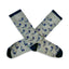 Men's dress sock in coastal gray with navy DECOY logo, made in North Carolina
