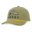 Olive green Pintail Rope Hat with embroidered pintail duck and "DECOY" text on the front, front angled view.