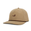 Khaki modern performance rope hat with snapback enclosure and DECOY logo embroidery, front angle view